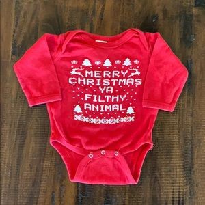 Merry Christmas Ya Filthy Animal Onesie